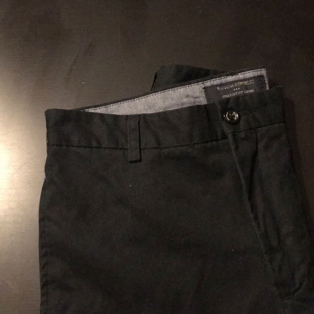Black Banana Republic straight fit Gavin Pants